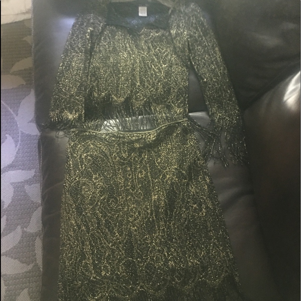 Gold party dress